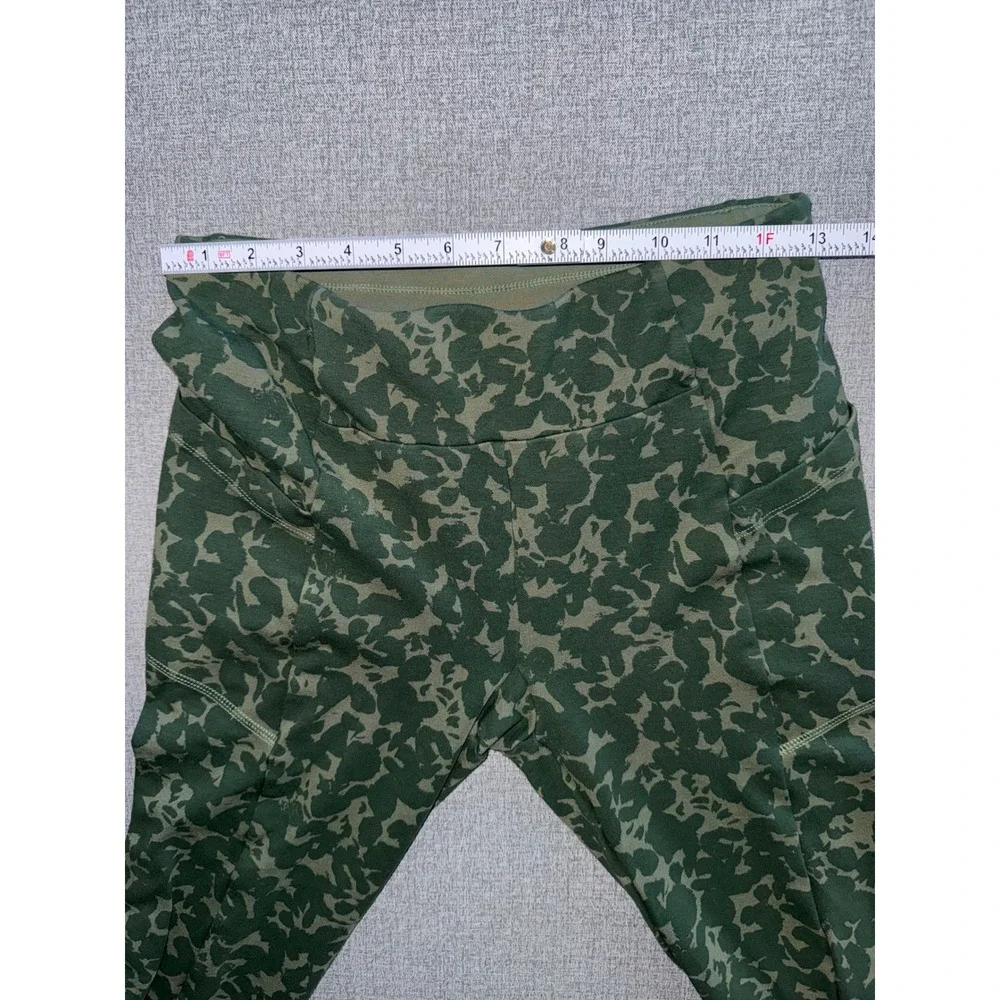 Cabi Women Green Camo Floral‎ Zip Hoodie and Leggings Lounge Set Small 4030 4032